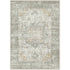 8' X 10' Brown Ivory And Light Green Floral Washable Area Rug