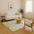 8' X 10' Artichoke Green Lavender And Ivory Abstract Washable Area Rug With UV Protection
