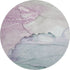 8' Pale Aqua Lavender And Ivory Abstract Washable Round Rug With UV Protection