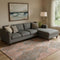 9' X 12' Copper And Gray Damask Washable Area Rug With UV Protection