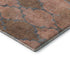 9' X 12' Copper And Gray Damask Washable Area Rug With UV Protection