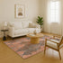 9' X 12' Copper And Gray Damask Washable Area Rug With UV Protection