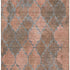 9' X 12' Copper And Gray Damask Washable Area Rug With UV Protection
