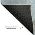 5' X 8' Denim Blue And Beige Damask Washable Area Rug With UV Protection