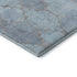 5' X 8' Denim Blue And Beige Damask Washable Area Rug With UV Protection