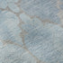 5' X 8' Denim Blue And Beige Damask Washable Area Rug With UV Protection