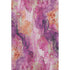 5' X 8' Burgundy And Salmon Abstract Washable Area Rug With UV Protection