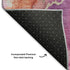 5' X 8' Burgundy And Salmon Abstract Washable Area Rug With UV Protection