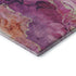 5' X 8' Burgundy And Salmon Abstract Washable Area Rug With UV Protection