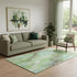 5' X 8' Green And Charcoal Abstract Washable Area Rug With UV Protection
