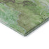 8' Green And Charcoal Abstract Washable Round Rug With UV Protection