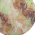 8' Coffee Mint Green And Beige Abstract Washable Round Rug With UV Protection