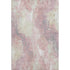 5' X 8' Pink And Beige Abstract Washable Area Rug With UV Protection