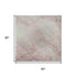 5' X 8' Pink And Beige Abstract Washable Area Rug With UV Protection