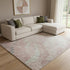 8' X 10' Pink And Beige Abstract Washable Area Rug With UV Protection