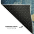 8' X 10' Teal And Gold Abstract Washable Area Rug With UV Protection