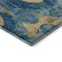 8' X 10' Teal And Gold Abstract Washable Area Rug With UV Protection