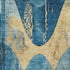 8' X 10' Teal And Gold Abstract Washable Area Rug With UV Protection