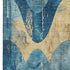 8' X 10' Teal And Gold Abstract Washable Area Rug With UV Protection