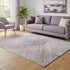 5' X 8' Blush Gray And Ivory Floral Washable Area Rug With UV Protection