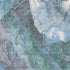 5' X 8' Blue Green And Gray Floral Washable Area Rug With UV Protection