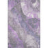 5' X 8' Purple Ivory And Gray Floral Washable Area Rug With UV Protection