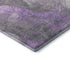 5' X 8' Purple Ivory And Gray Floral Washable Area Rug With UV Protection