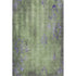 8' X 10' Artichoke Green And Purple Floral Washable Area Rug With UV Protection
