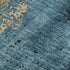 5' X 8' Blue And Gold Floral Washable Area Rug With UV Protection
