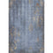 8' X 10' Denim Blue And Beige Floral Washable Area Rug With UV Protection