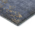 8' X 10' Denim Blue And Beige Floral Washable Area Rug With UV Protection