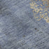 8' X 10' Denim Blue And Beige Floral Washable Area Rug With UV Protection