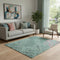 5' X 8' Pale Aqua And Burgundy Floral Washable Area Rug With UV Protection