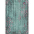 5' X 8' Pale Aqua And Burgundy Floral Washable Area Rug With UV Protection