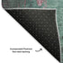 5' X 8' Pale Aqua And Burgundy Floral Washable Area Rug With UV Protection