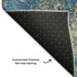 5' X 8' Blue And Gold Abstract Washable Area Rug With UV Protection