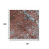 8' X 10' Coral And Blue Abstract Washable Area Rug With UV Protection