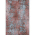 8' X 10' Coral And Blue Abstract Washable Area Rug With UV Protection