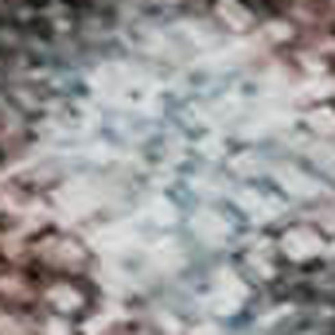 8' X 10' Coral And Blue Abstract Washable Area Rug With UV Protection