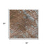 5' X 8' Rust And Gray Abstract Washable Area Rug With UV Protection