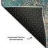 5' X 8' Teal And Beige Abstract Washable Area Rug With UV Protection
