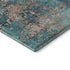 8' Teal And Beige Abstract Washable Round Rug With UV Protection