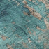 8' Teal And Beige Abstract Washable Round Rug With UV Protection