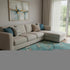 8' X 10' Teal And Beige Abstract Washable Area Rug With UV Protection