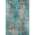 8' X 10' Teal And Beige Abstract Washable Area Rug With UV Protection