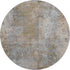 8' Taupe And Beige Abstract Washable Round Rug With UV Protection