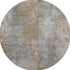 8' Taupe And Beige Abstract Washable Round Rug With UV Protection