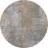 8' Taupe And Beige Abstract Washable Round Rug With UV Protection