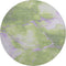 8' Artichoke Green And Lavender Abstract Washable Round Rug With UV Protection