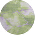 8' Artichoke Green And Lavender Abstract Washable Round Rug With UV Protection